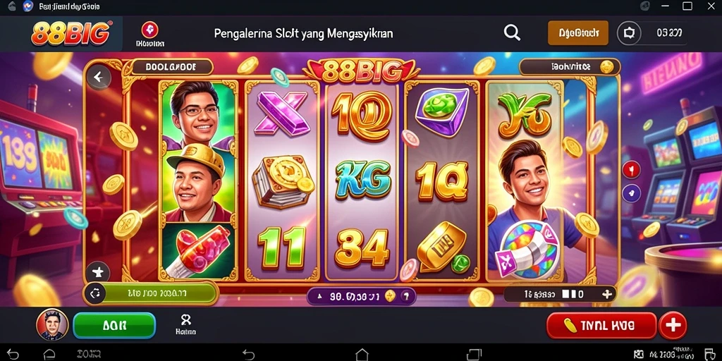 Screenshot gameplay 88BIG menampilkan keseruan bermain Slot yang penuh warna.