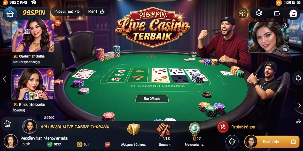 Tampilan gameplay Live Casino 98SPIN dengan dealer profesional.
